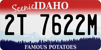 ID license plate 2T7622M