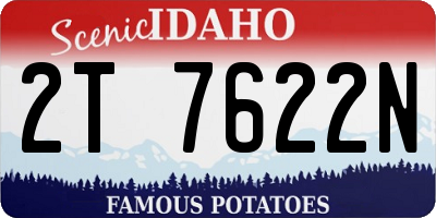ID license plate 2T7622N