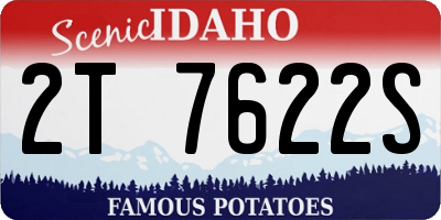 ID license plate 2T7622S