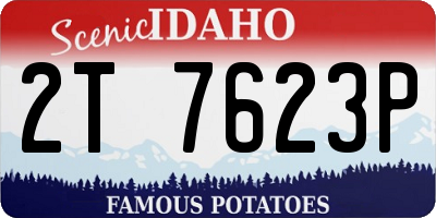ID license plate 2T7623P