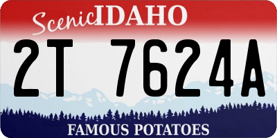 ID license plate 2T7624A