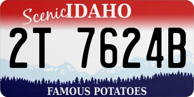 ID license plate 2T7624B