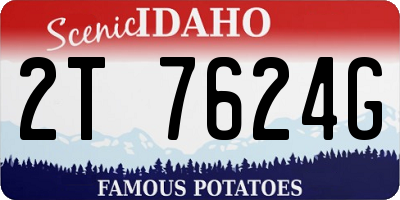ID license plate 2T7624G