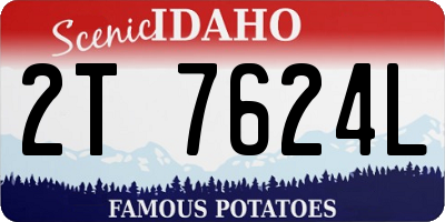 ID license plate 2T7624L
