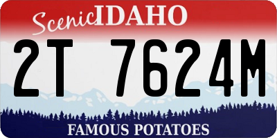 ID license plate 2T7624M