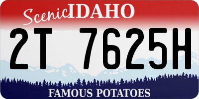 ID license plate 2T7625H