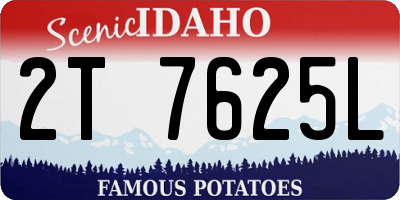 ID license plate 2T7625L