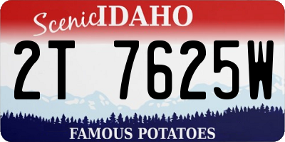 ID license plate 2T7625W