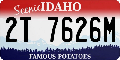 ID license plate 2T7626M