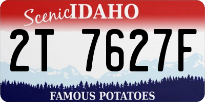 ID license plate 2T7627F
