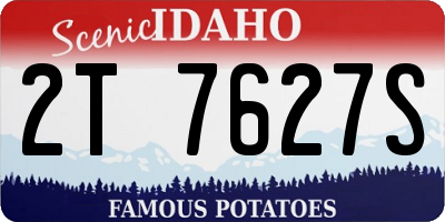 ID license plate 2T7627S