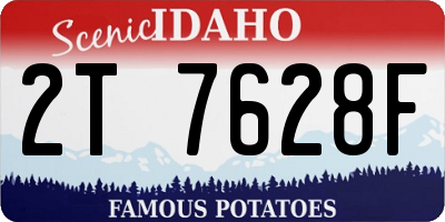 ID license plate 2T7628F