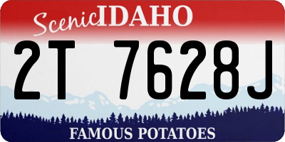 ID license plate 2T7628J