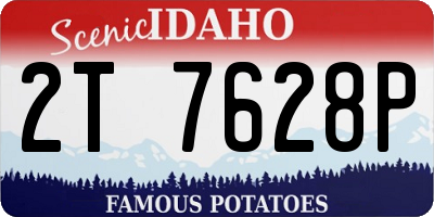 ID license plate 2T7628P