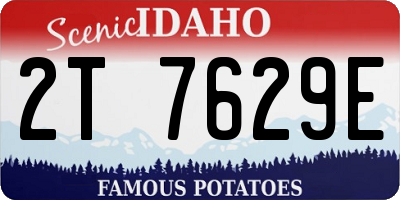 ID license plate 2T7629E