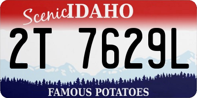 ID license plate 2T7629L