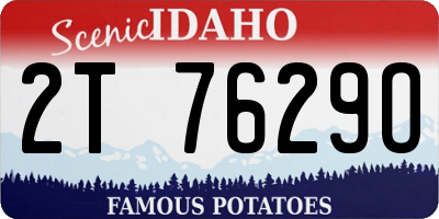 ID license plate 2T7629O