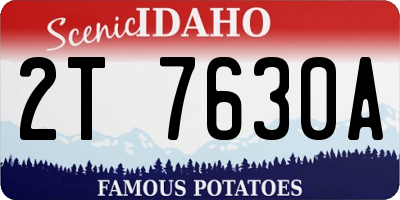 ID license plate 2T7630A