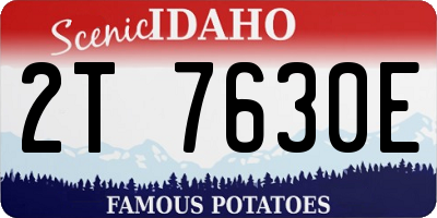 ID license plate 2T7630E
