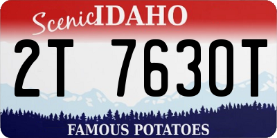 ID license plate 2T7630T