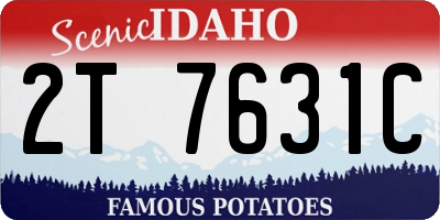 ID license plate 2T7631C