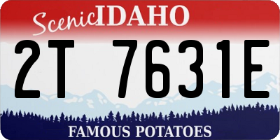 ID license plate 2T7631E