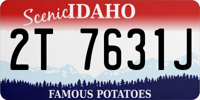 ID license plate 2T7631J