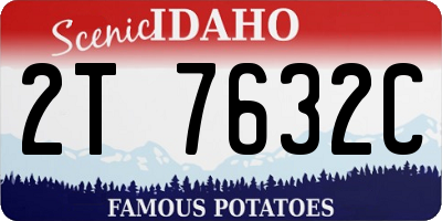 ID license plate 2T7632C