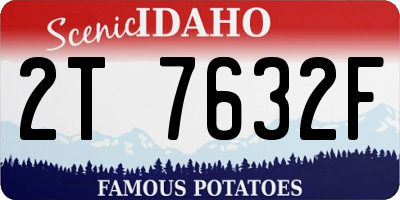 ID license plate 2T7632F