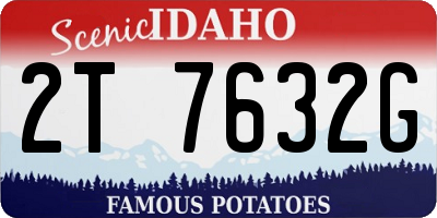 ID license plate 2T7632G