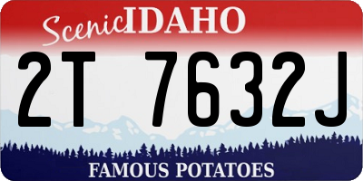 ID license plate 2T7632J