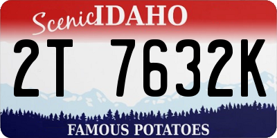 ID license plate 2T7632K