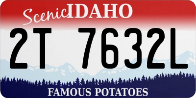ID license plate 2T7632L
