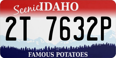 ID license plate 2T7632P