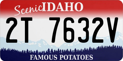 ID license plate 2T7632V