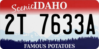 ID license plate 2T7633A