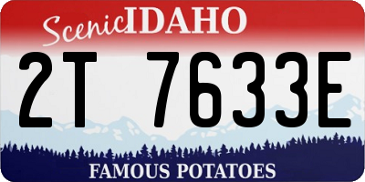 ID license plate 2T7633E
