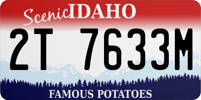 ID license plate 2T7633M
