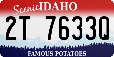 ID license plate 2T7633Q