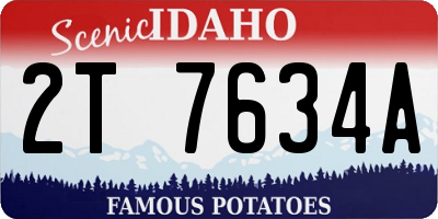 ID license plate 2T7634A
