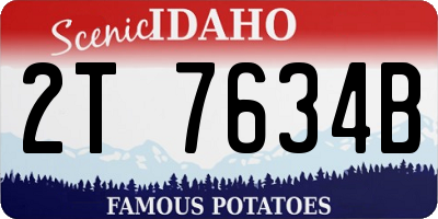 ID license plate 2T7634B