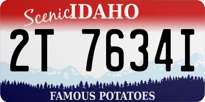 ID license plate 2T7634I