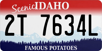 ID license plate 2T7634L
