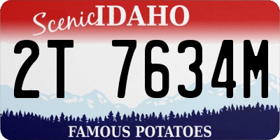 ID license plate 2T7634M