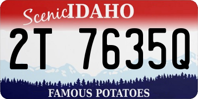 ID license plate 2T7635Q