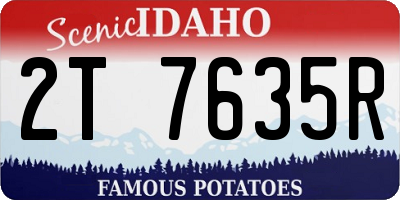 ID license plate 2T7635R