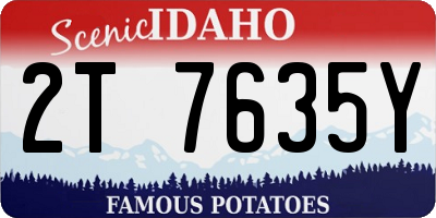 ID license plate 2T7635Y