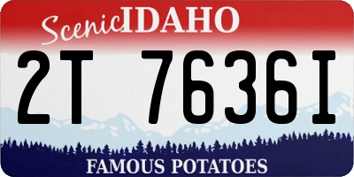 ID license plate 2T7636I