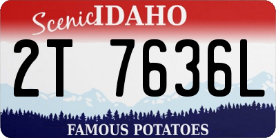 ID license plate 2T7636L