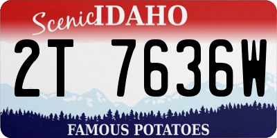 ID license plate 2T7636W